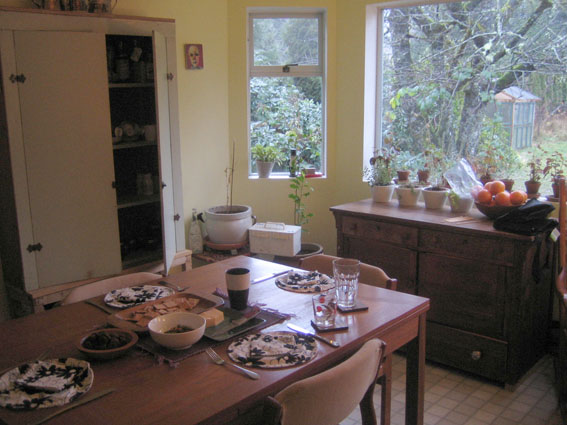 The dining room table, where we spent a bit too much time this weekend.