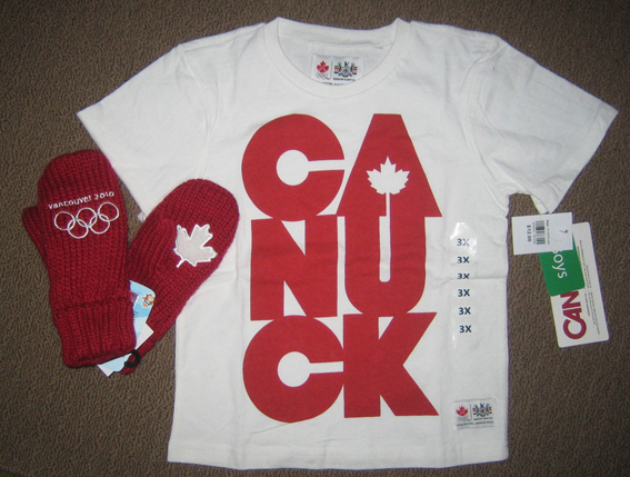 OlympicClothing This Canuck t-shirt is so cute, not many SWedish preschoolers will be able to compete.