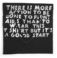 3MMMaidstee2 This was a really famous Aids t-shirt they did. The text was printed straight onto the short, so some was on the front, and some was on the inside of the back.