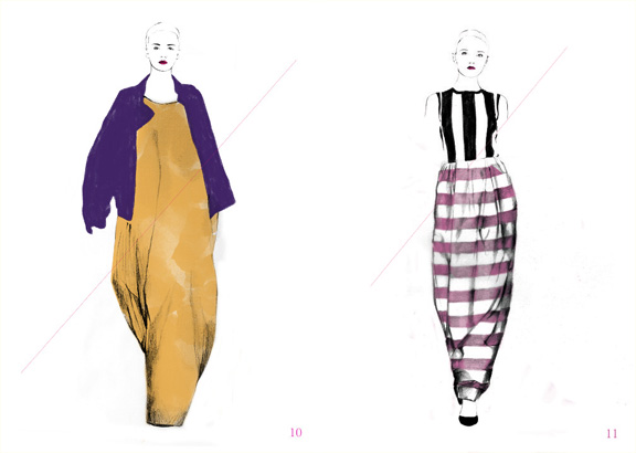 Spiros.JilSanderSS11-2 Spiros Halaris, fashion illustration, spring summer 2011, fashion imagery, pretty pictures, Jil Sander