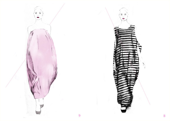 Spiros.JilSanderSS11-3 Spiros Halaris, fashion illustration, spring summer 2011, fashion imagery, pretty pictures, Jil Sander
