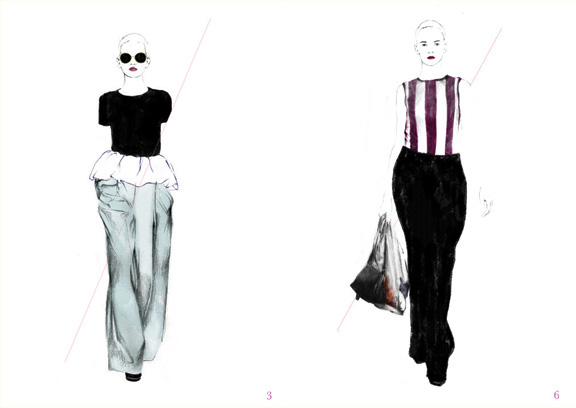 Spiros.JilSanderSS11-5 Spiros Halaris, fashion illustration, spring summer 2011, fashion imagery, pretty pictures, Jil Sander